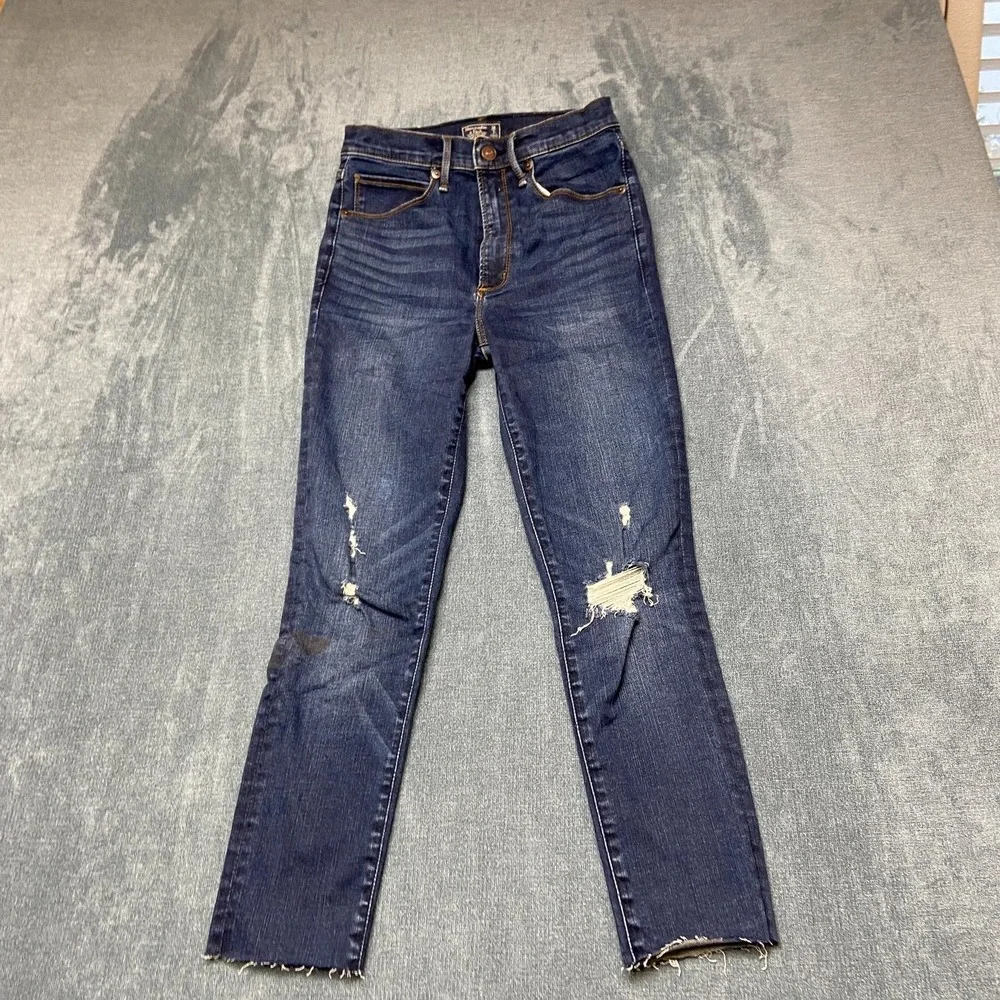 Abercrombie & Fitch Jeans Womens 26/2S Blue Denim Ultra High Rise Super Skinny